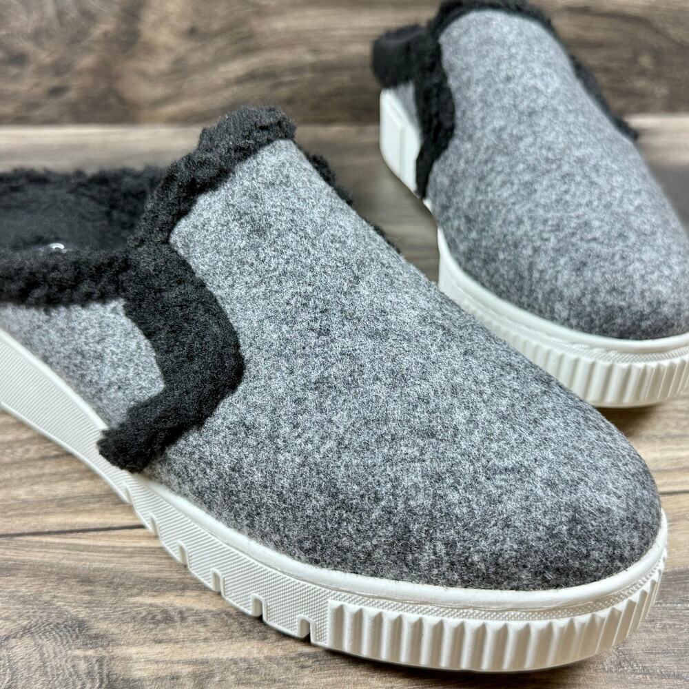 NIB SOUL Naturalizer 8.5W Truly Cozy Faux Fur Lined Comfort Sneaker Clog Grey - Picture 4 of 11